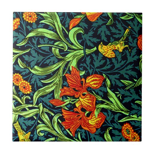 William Morris - Iris Tegeltje (Voorkant)