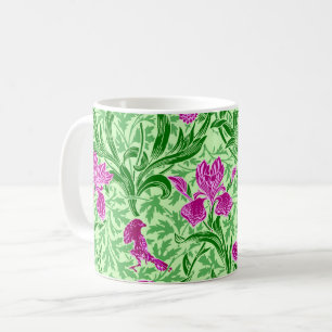 William Morris Irise, Green, Magenta en Orchid Koffiemok