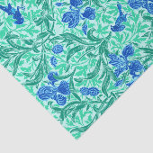 William Morris Irises, Cobalt Blue, Aqua en Blauwg Tissuepapier (Detail)