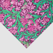 William Morris Irises, Fuchsia Pink en Wine Tissuepapier (Detail)
