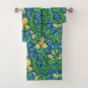 William Morris Irises, jaune et bleu de cobalt