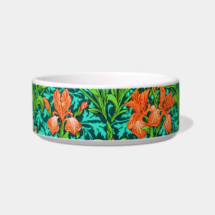 William Morris Irises, Oranje en Turquoise Voerbakje