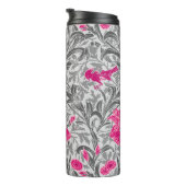 William Morris Irises, Pink en Silver Grey/Gray Thermosbeker (Geroteerd rechts)