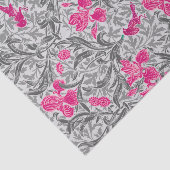 William Morris Irises, Pink en Silver Grey/Gray Tissuepapier (Detail)