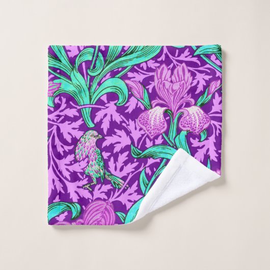 William Morris Iriss, Amethyst Paars Bad Handdoek (Wasdoekje)