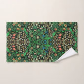 William Morris Jacobean Floral, Black Background Bad Handdoek (Handdoek)