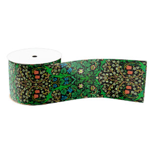 William Morris Jacobean Floral, Blackthorn Grosgrain Lint