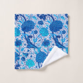 William Morris Jacobean Floral, bleu Cobalt (Gant de toilette)