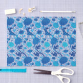 William Morris Jacobean Floral, Cobalt Blue Tissuepapier (Craft)