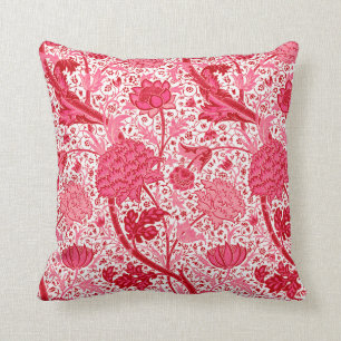 William Morris Jacobean Floral, Coral Pink Kussen