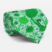 William Morris Jacobean Floral, Emerald Green Stropdas (Opgerold)