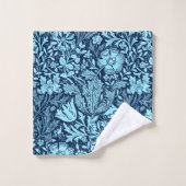 William Morris Jacobean Floral - Indigo Blue Bad Handdoek (Wasdoekje)