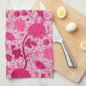 William Morris Jacobean Floral, Serviette rose Fuc (Quart Plié)