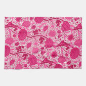 William Morris Jacobean Floral, Serviette rose Fuc (Horizontal)