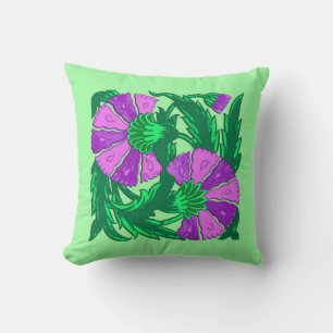 William Morris Jacobean, Orchid Paars en Green Kussen
