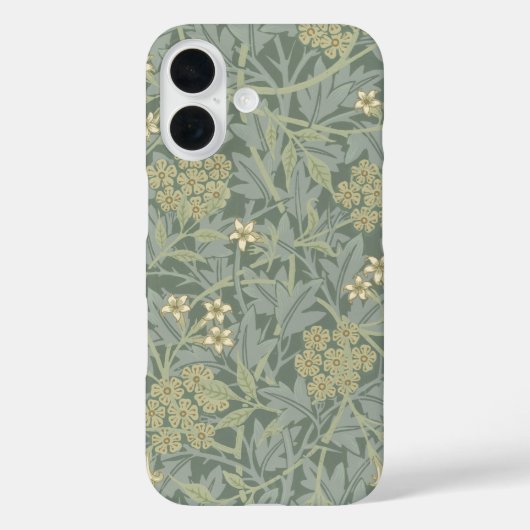 William Morris Jasmine Blauw Groene Botanische Kun Case-Mate iPhone Case (Achterkant)