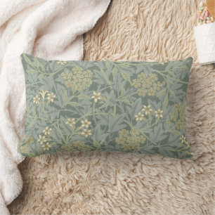 William Morris Jasmine Blauw Groene Botanische Kun Kussen