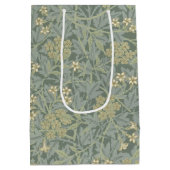 William Morris Jasmine Blauw Groene Botanische Kun Medium Cadeauzakje (Achterkant)