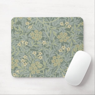 William Morris Jasmine Blauw Groene Botanische Kun Muismat