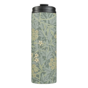 William Morris Jasmine Blauw Groene Botanische Kun Thermosbeker