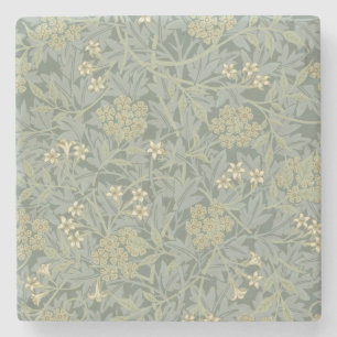 William Morris Jasmine Blauwe Groene Botanische Ku Stenen Onderzetter