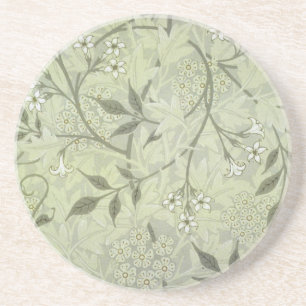 William Morris Jasmine Bloem Behang Kunst Zandsteen Onderzetter