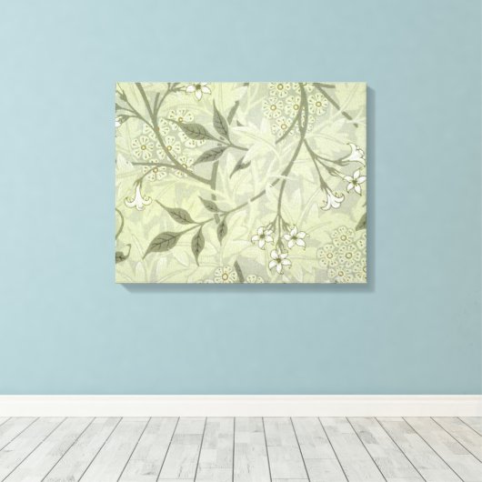 William Morris Jasmine Botanical Canvas Afdruk (Insitu (Houten vloer))