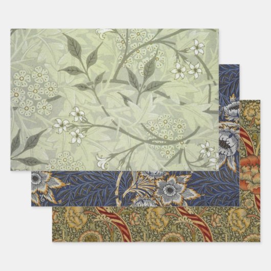 William Morris Jasmine Botanical Inpakpapier Vel (Set)