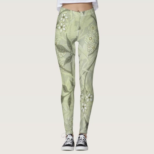 William Morris Jasmine Botanical Leggings (Voorkant)