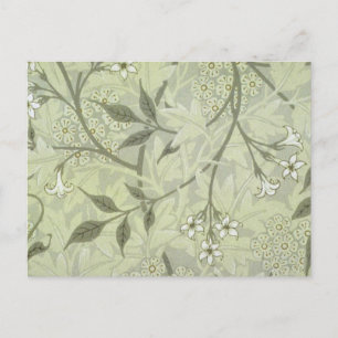 William Morris Jasmine Botanische Vintage Antiek Briefkaart