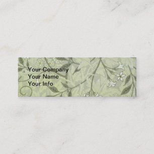 William Morris Jasmine Botanische Vintage Antiek Mini Visitekaartje