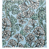 William Morris Jasmine en Bladeren Patroon Douchegordijn (Voorkant)