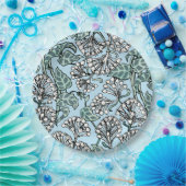 William Morris Jasmine en Bladeren Patroon Papieren Bordje (Feest)