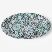 William Morris Jasmine en Bladeren Patroon Papieren Bordje (Gekanteld)
