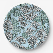 William Morris Jasmine en Bladeren Patroon Papieren Bordje (Voorkant)