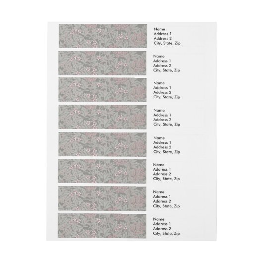 William Morris Jasmine Flower Pattern Adreslabel Wikkel (Vel)
