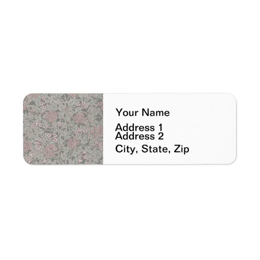 William Morris Jasmine Flower Pattern Etiket (Voorkant)