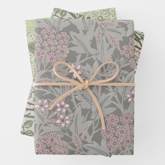 William Morris Jasmine Flower Pattern Inpakpapier Vel (In situ)