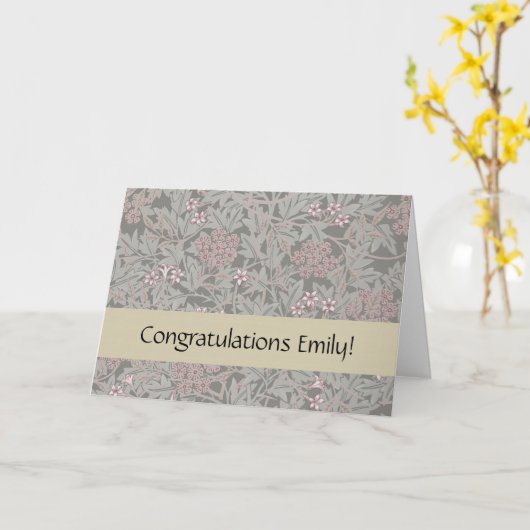 William Morris Jasmine Flower Pattern Kaart (Gele Bloem)