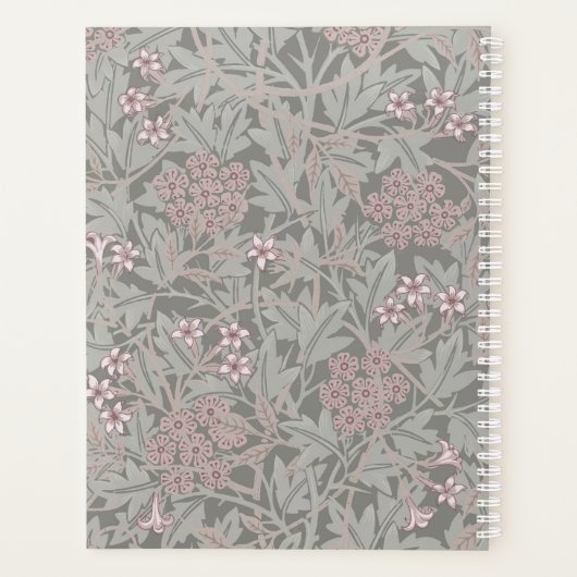 William Morris Jasmine Flower Pattern Planner (Achterkant)