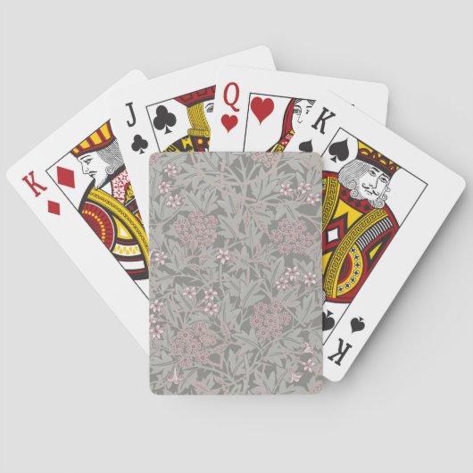 William Morris Jasmine Flower Pattern Pokerkaarten (Achterkant)