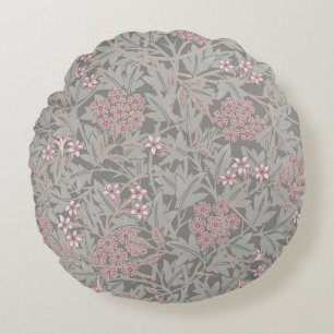 William Morris Jasmine Flower Pattern Rond Kussen
