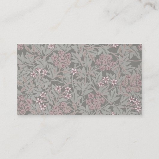 William Morris Jasmine Flower Pattern Visitekaartje (Achterkant)