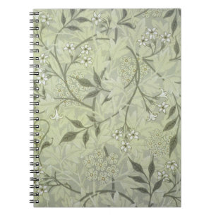 William Morris Jasmine Flower Wallpaper Art Notitieboek