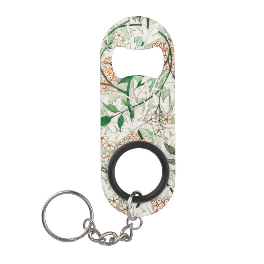 William Morris Jasmine Garden Flower Classic Mini Flessenopener (Voorkant)