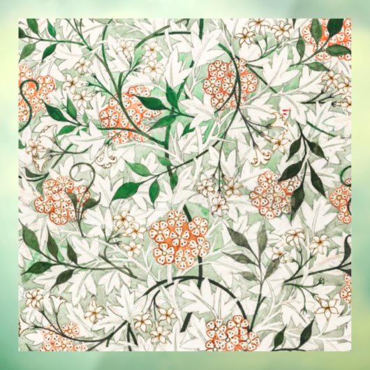 William Morris Jasmine Garden Flower Classic Raamsticker (Vel 3)
