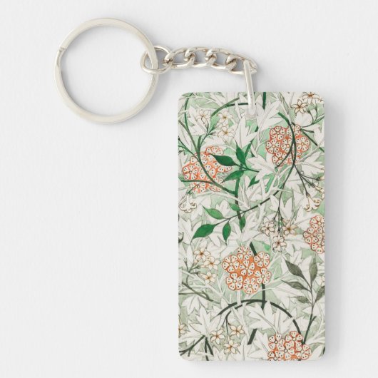 William Morris Jasmine Garden Flower Classic Sleutelhanger (Voorkant)