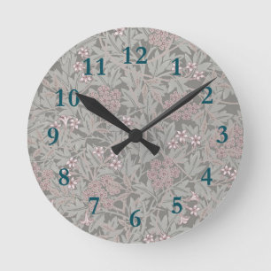 William Morris Jasminebloem Patroon Ronde Klok