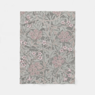 William Morris Jasminebloempatroon Fleece Deken