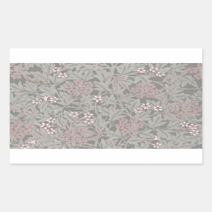 William Morris Jasminebloempatroon Rechthoekige Sticker